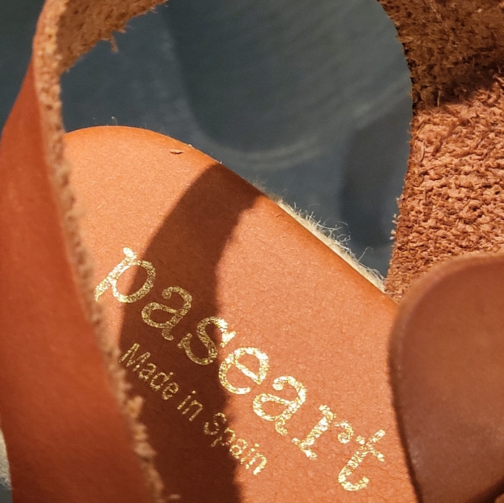 Paseart Brown Leather Espadrilles Made In Spain Size 40 (US 9) - Picture 4 of 8